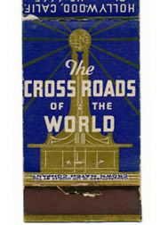Vintage Crossroads match book cover, courtesy of Jim Heimann Collection
