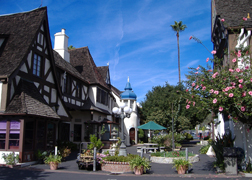 Crossroads' Continental Village has lots of Old World charm, lush landscaping and inviting outdoor seating.