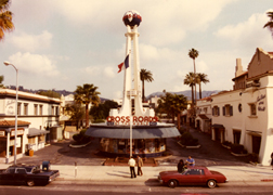 The Sunset Blvd. view of Crossroads in 1977